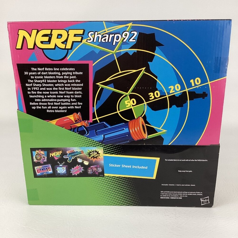 Nerf Sharp92 Soft Dart Blaster Gun High Power Suction Tip Darts Retro Toy New - Picture 4 of 8